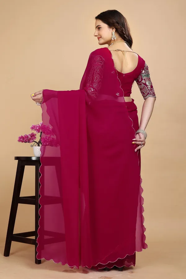 Pink_Star_Georgette_Embroidered_Self_Design_Saree_For_Women