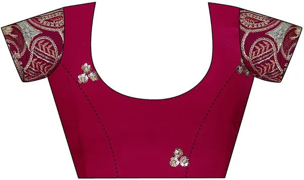 Pink_Star_Georgette_Embroidered_Self_Design_Saree_For_Women