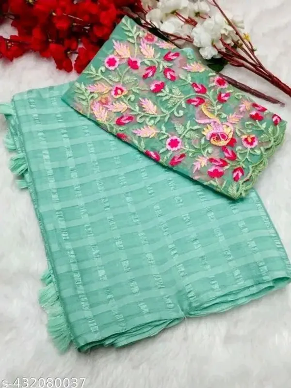 Blue_Star_Georgette_Striped_Embroidered_Saree_For_Women