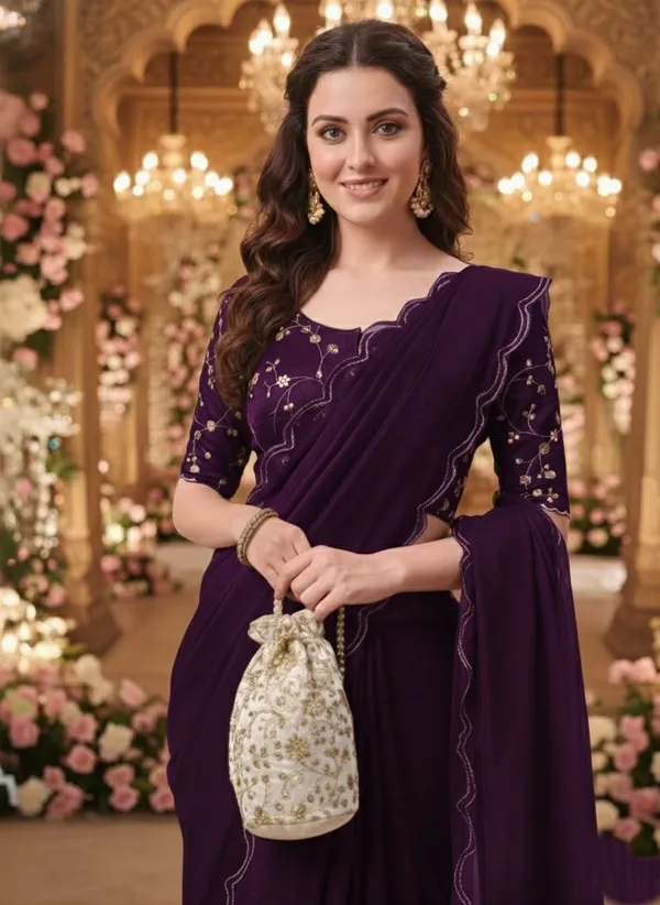 Purple_Star_Georgette_Self_Design_Bollywood_Saree_For_Women