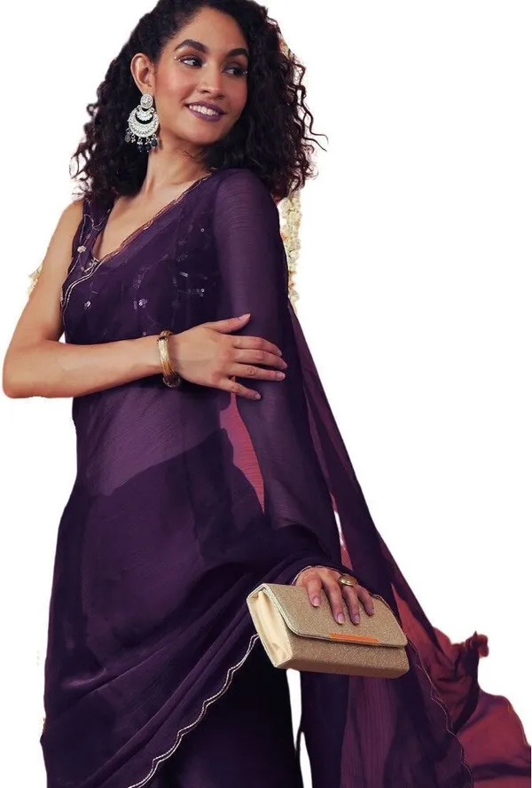 Purple_Star_Georgette_Self_Design_Bollywood_Saree_For_Women
