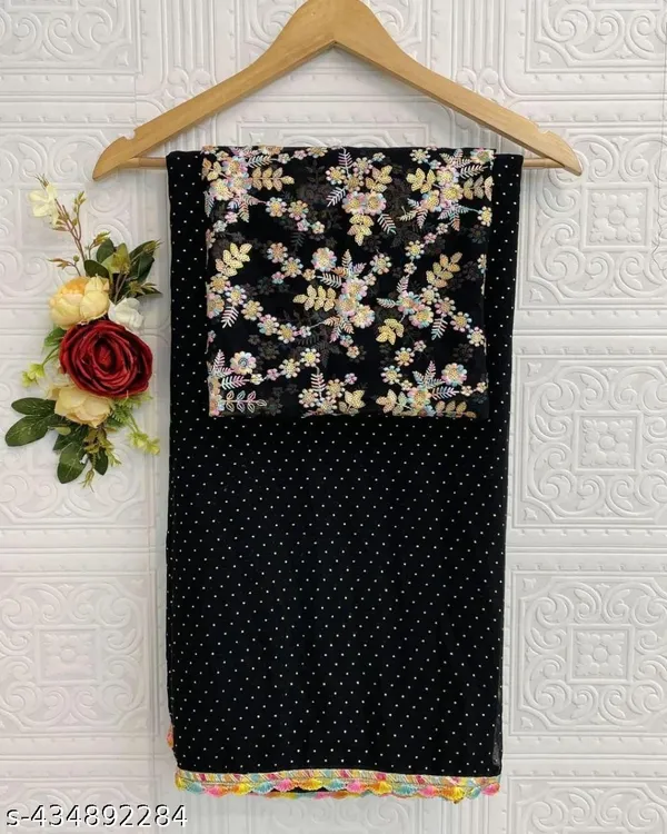 Black_Star_Georgette_Embroidered_Bollywood_Saree_For_Women