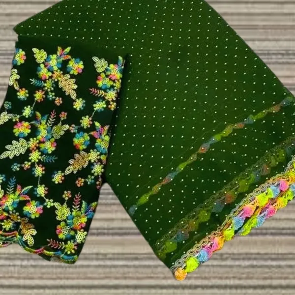 Green_Star_Georgette_Embroidered_Printed_Saree_For_Women