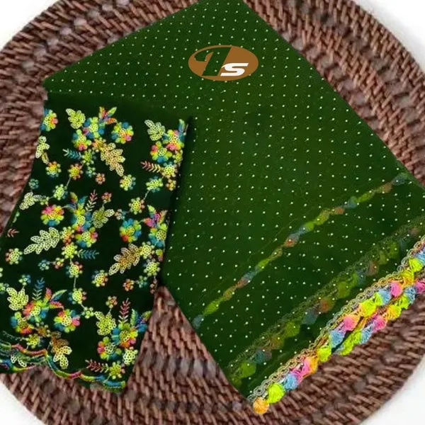 Green_Star_Georgette_Embroidered_Printed_Saree_For_Women