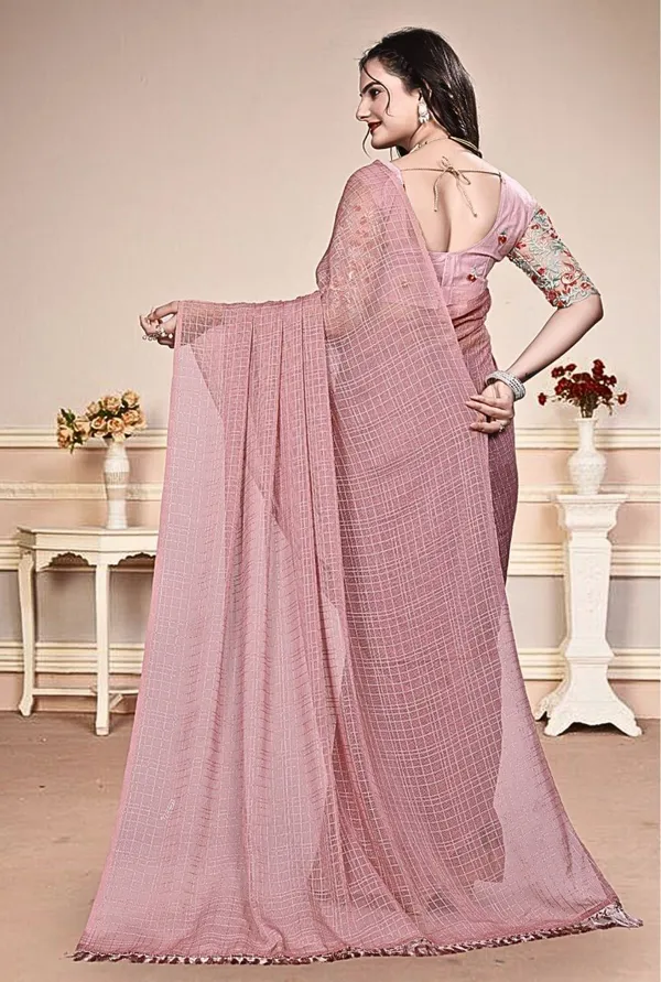 Pink_Star_Georgette_Self_Design_Saree_For_Women