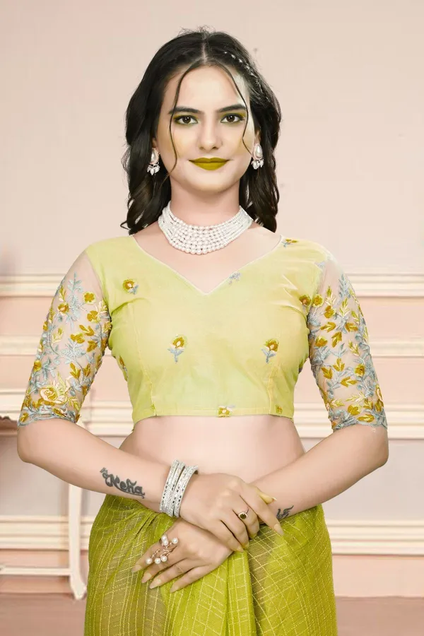 Green_Star_Georgette_Self_Design_Saree_For_Women
