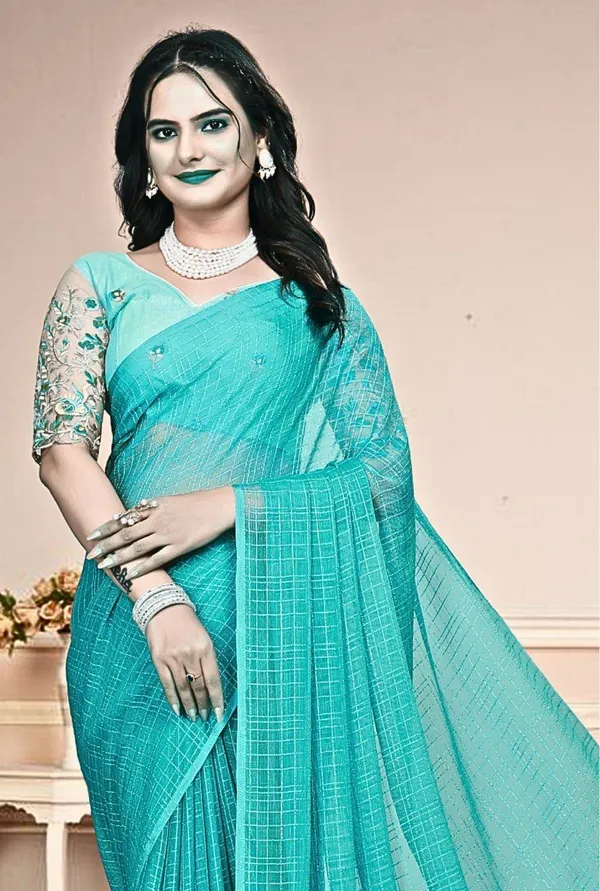 Blue_Star_Georgette_Self_Design_Saree_For_Women