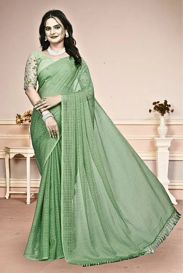 Green_Star_Georgette_Self_Design_Saree_For_Women