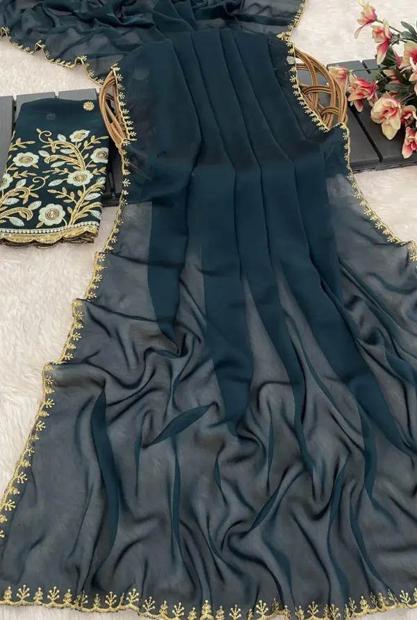 Blue_Star_Georgette_Solid_Saree_For_Women