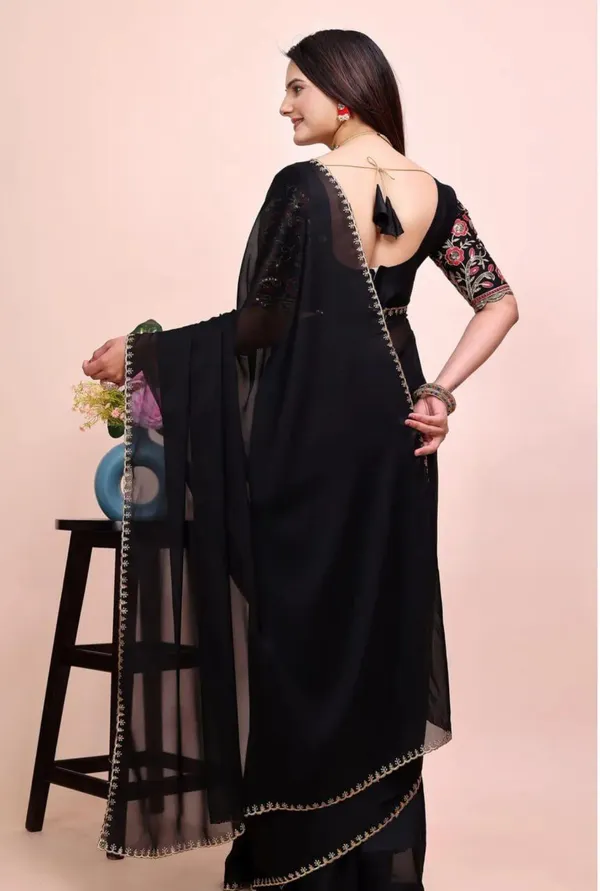 Black_Star_Georgette_Saree_For_Women
