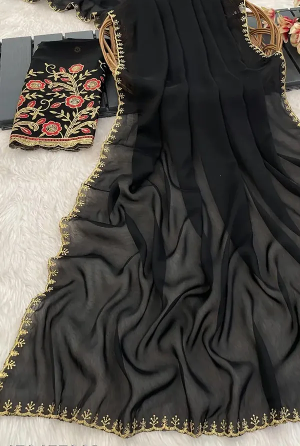 Black_Star_Georgette_Saree_For_Women