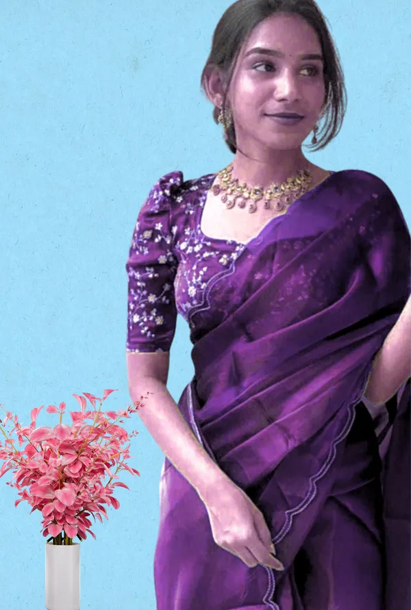 Purple_Star_Georgette_Embroidered_Saree_For_Women