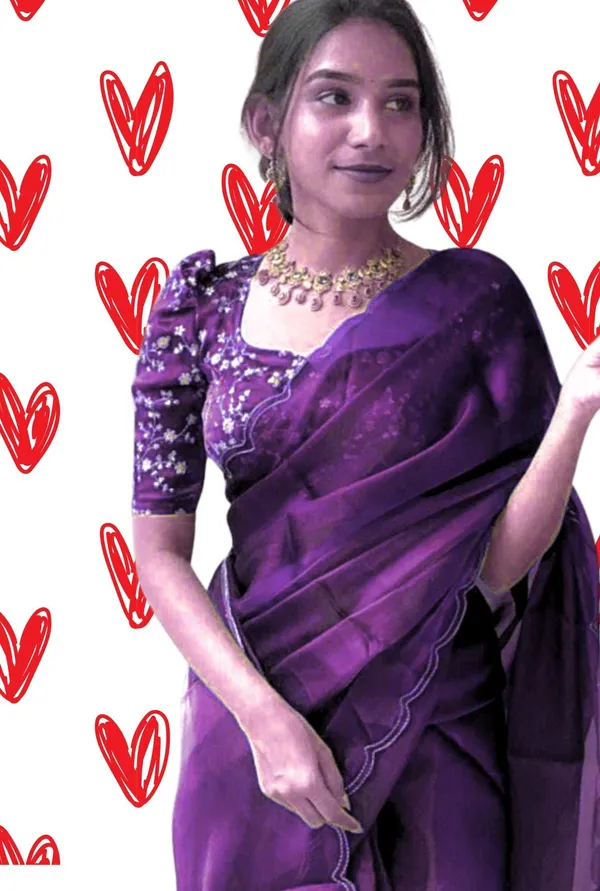 Purple_Star_Georgette_Embroidered_Saree_For_Women