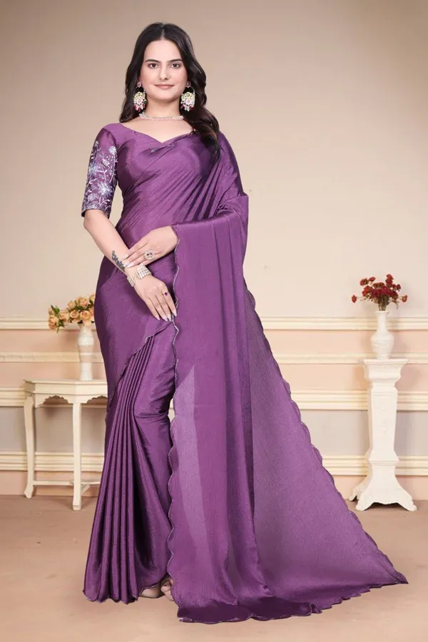 Purple_Star_Georgette_Embroidered_Saree_For_Women