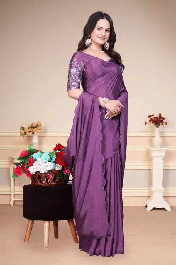 Purple_Star_Georgette_Embroidered_Saree_For_Women