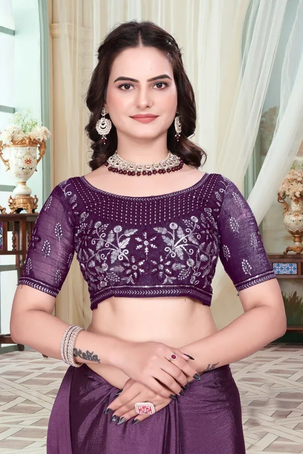 Purple_Star_Georgette_Embroidered_Saree_For_Women