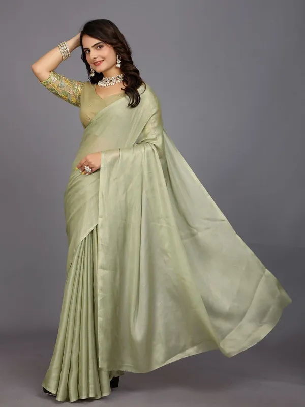 Light_Green_Star_Georgette_Self_Design_Saree_For_Women