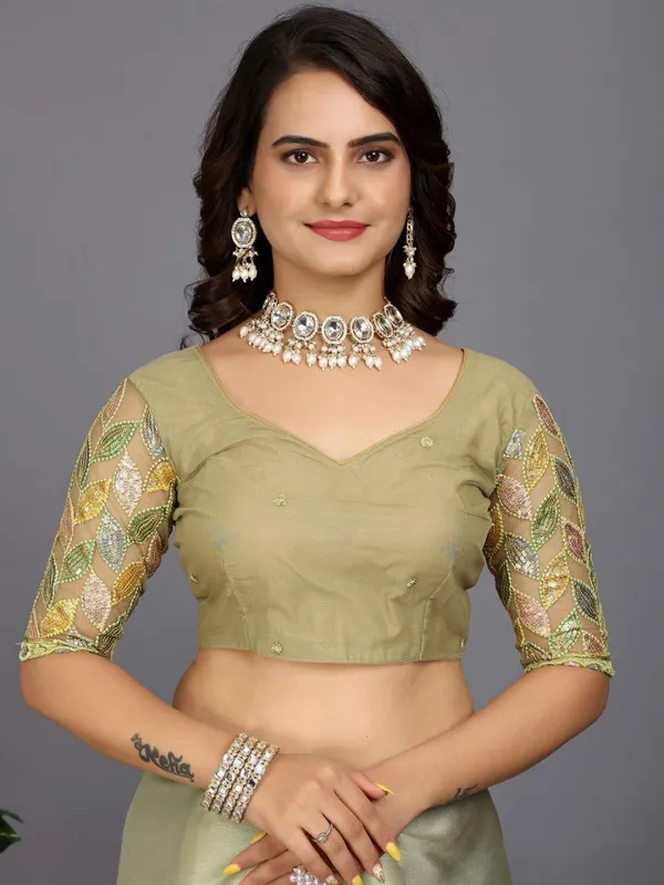 Light_Green_Star_Georgette_Self_Design_Saree_For_Women
