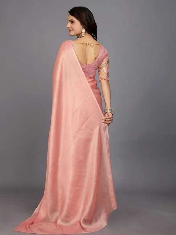Pink_Star_Georgette_Self_Design_Saree_For_Women
