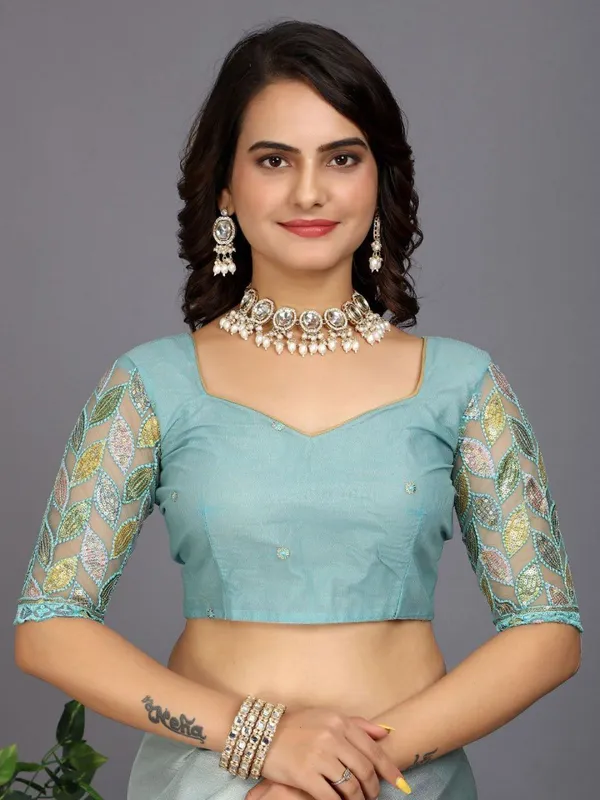 Blue_Star_Georgette_Self_Design_Saree_For_Women
