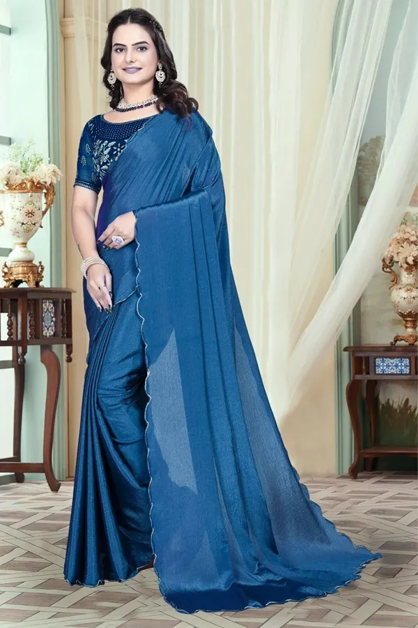 Blue_Star_Georgette_Embroidered_Self_Design_Saree_For_Women