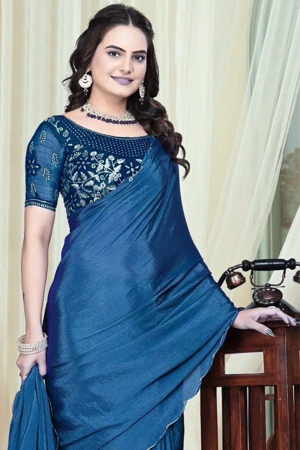 Blue_Star_Georgette_Embroidered_Self_Design_Saree_For_Women
