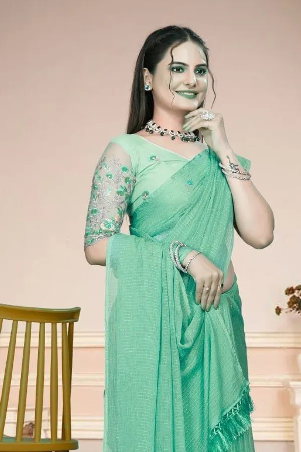 Blue_Star_Georgette_Striped_Embroidered_Saree_For_Women