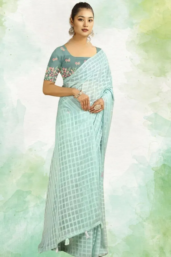 Blue_Star_Georgette_Printed_Saree_For_Women