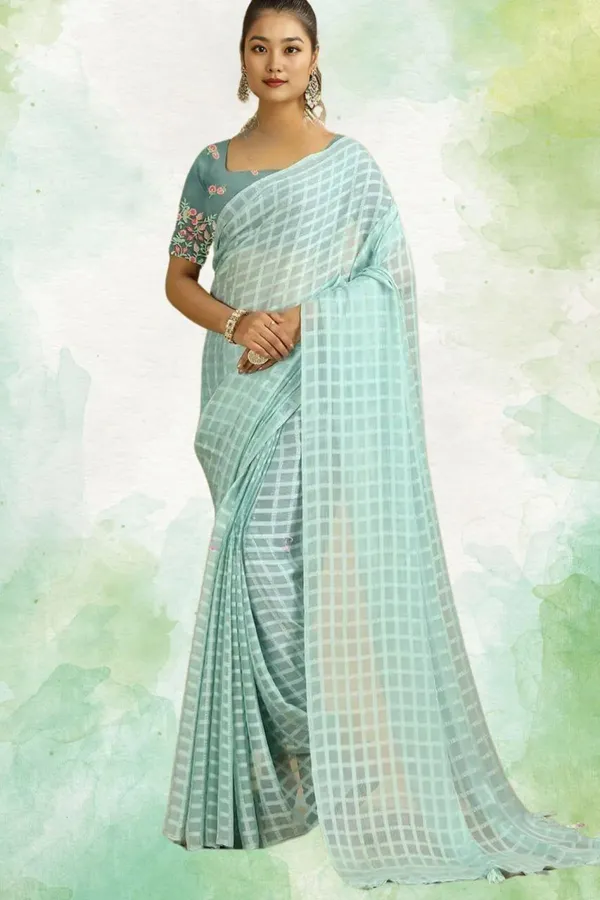 Blue_Star_Georgette_Printed_Saree_For_Women