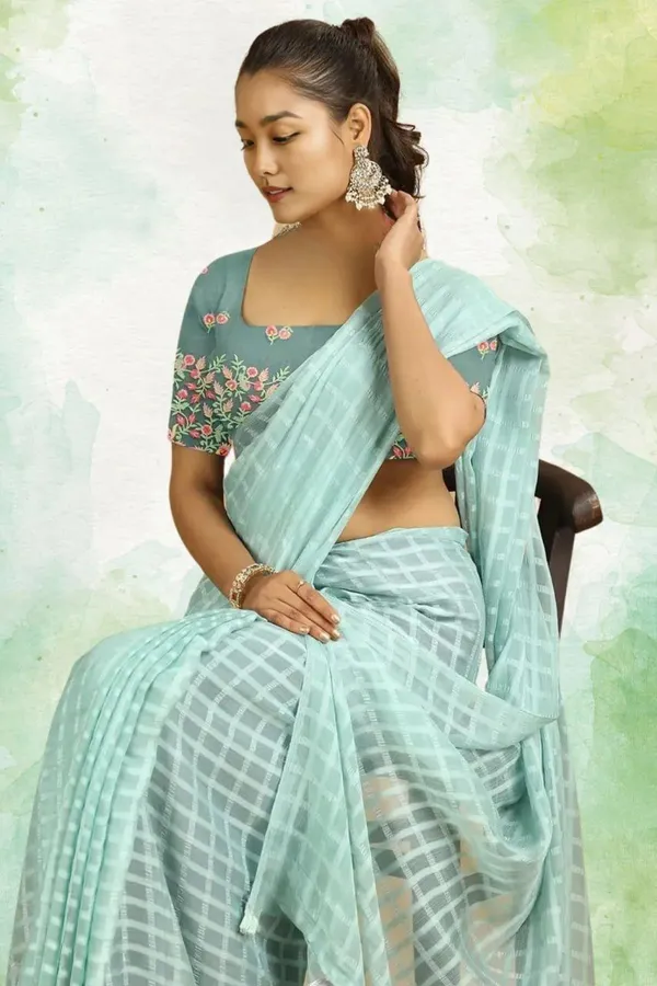 Blue_Star_Georgette_Printed_Saree_For_Women