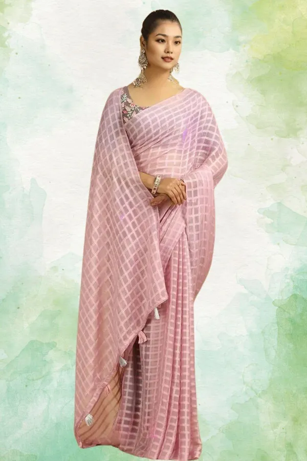 Purple_Star_Georgette_Printed_Saree_For_Women