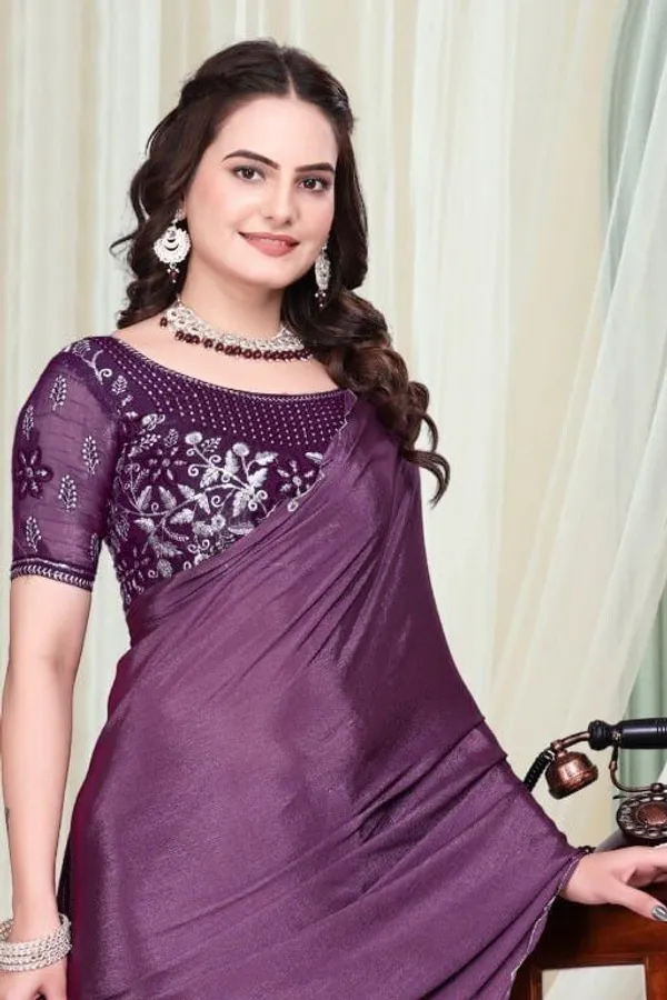Purple_Star_Georgette_Embroidered_Saree_For_Women
