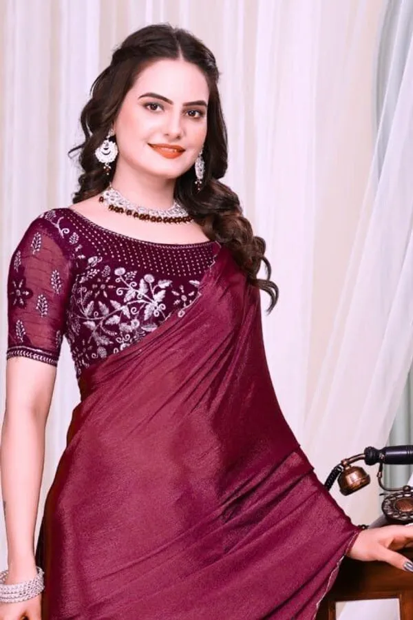 Pink_Star_Georgette_Solid_Plain_Saree_For_Women
