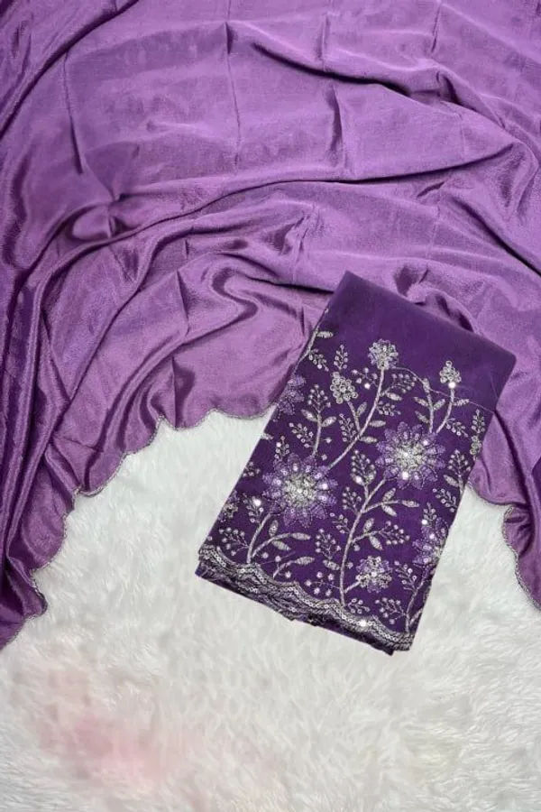 Purple_Star_Georgette_Embroidered_Saree_For_Women