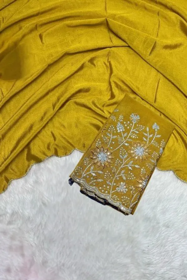 Yellow_Star_Georgette_Embroidered_Saree_For_Women