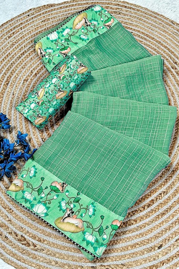 Green_Star_Georgette_Floral_Print_Saree_For_Women