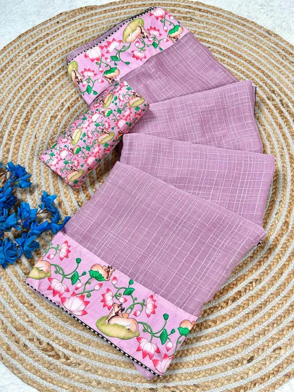 Pink_Star_Georgette_Floral_Print_Saree_For_Women