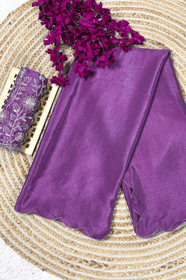 Purple_Star_Georgette_Solid_Saree_For_Women