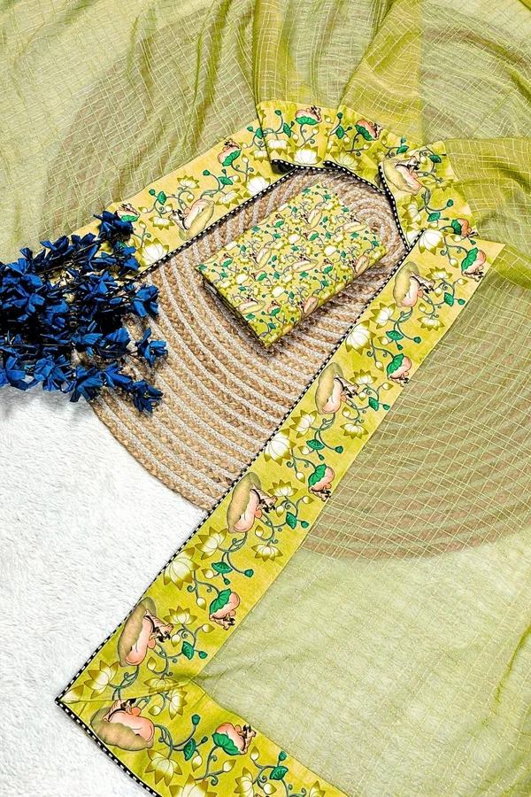 Yellow_Star_Georgette_Self_Design_Saree_For_Women