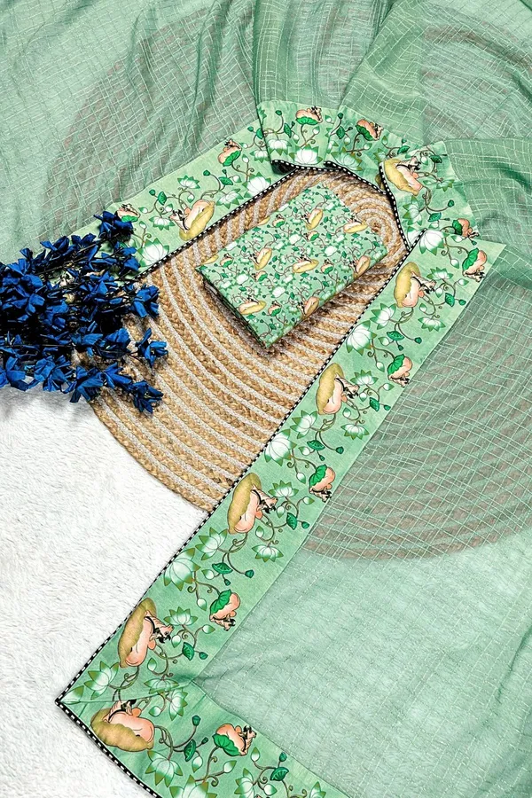 Light_Green_Star_Georgette_Self_Design_Saree_For_Women