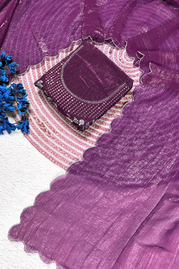 Purple_Star_Georgette_Embroidered_Embellished_Saree_For_Women