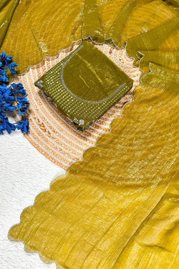 Yellow_Star_Georgette_Embroidered_Embellished_Saree_For_Women