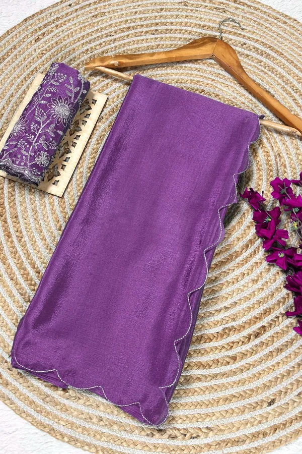 Purple_Star_Georgette_Embroidered_Saree_For_Women