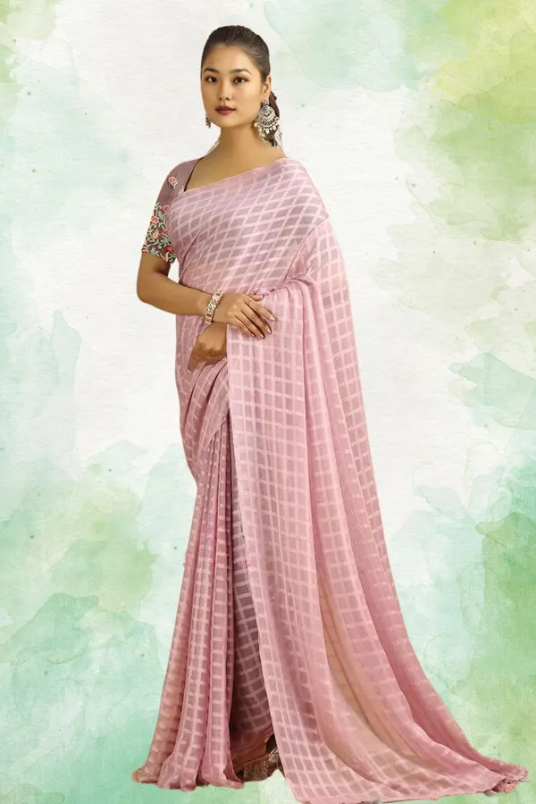 Pink_Star_Georgette_Embroidered_Saree_For_Women