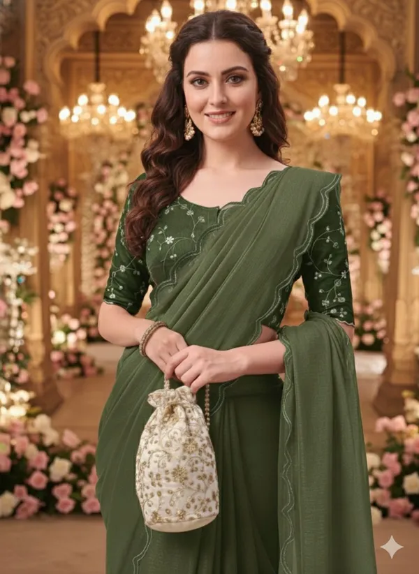 Light_Green_Star_Georgette_Self_Design_Saree_For_Women