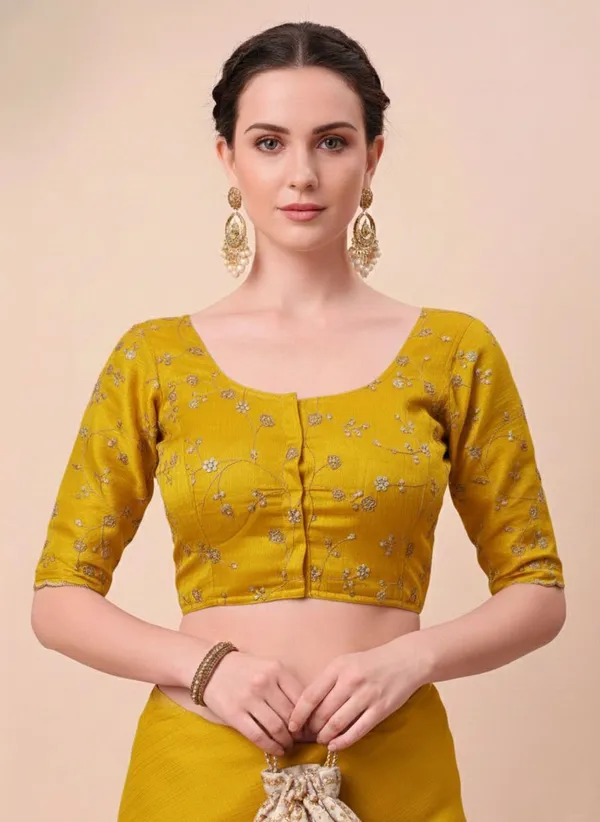 Yellow_Star_Georgette_Saree_For_Women
