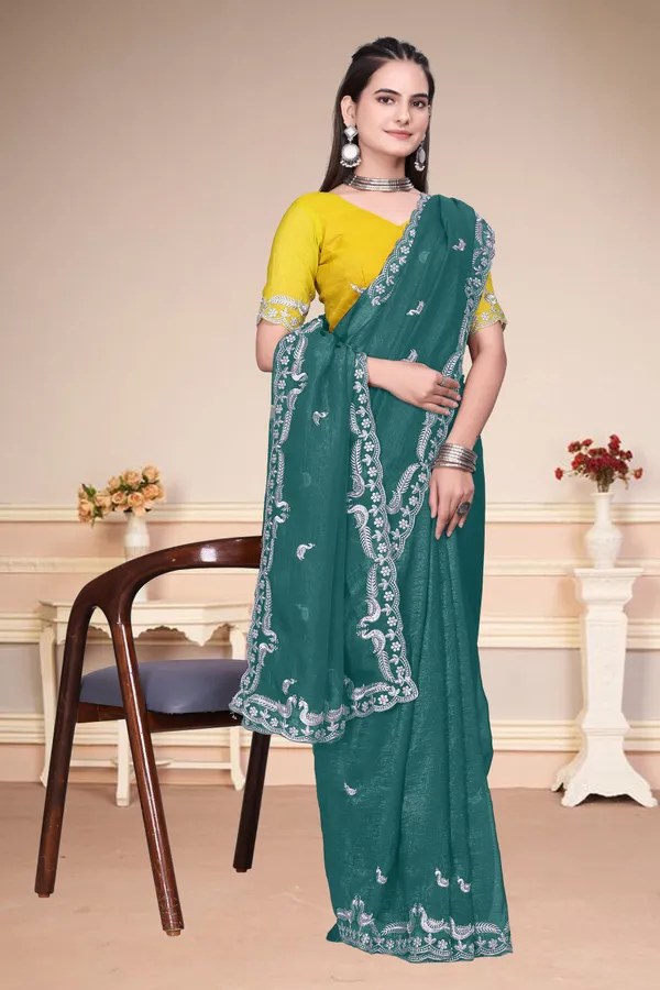 Green_Star_Georgette_Embroidered_Bollywood_Saree_For_Women