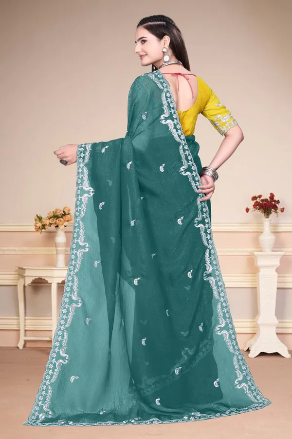 Green_Star_Georgette_Embroidered_Bollywood_Saree_For_Women