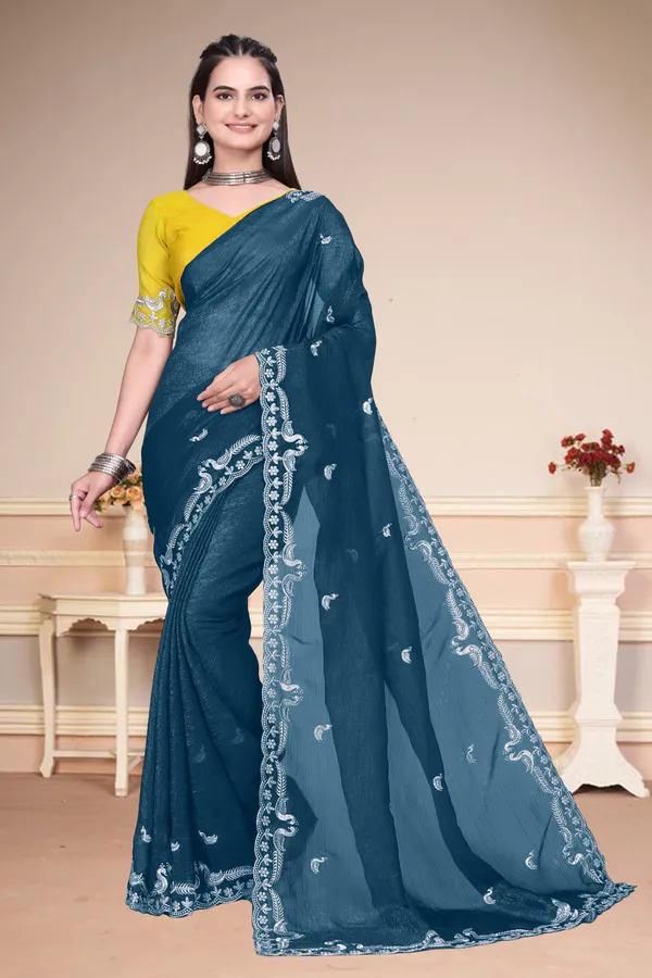Blue_Star_Georgette_Embroidered_Saree_For_Women