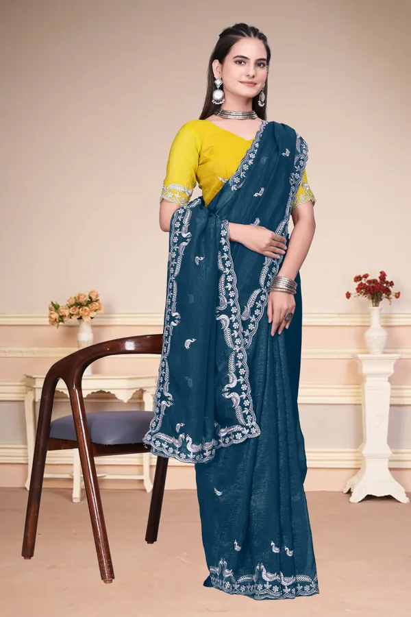 Blue_Star_Georgette_Embroidered_Saree_For_Women